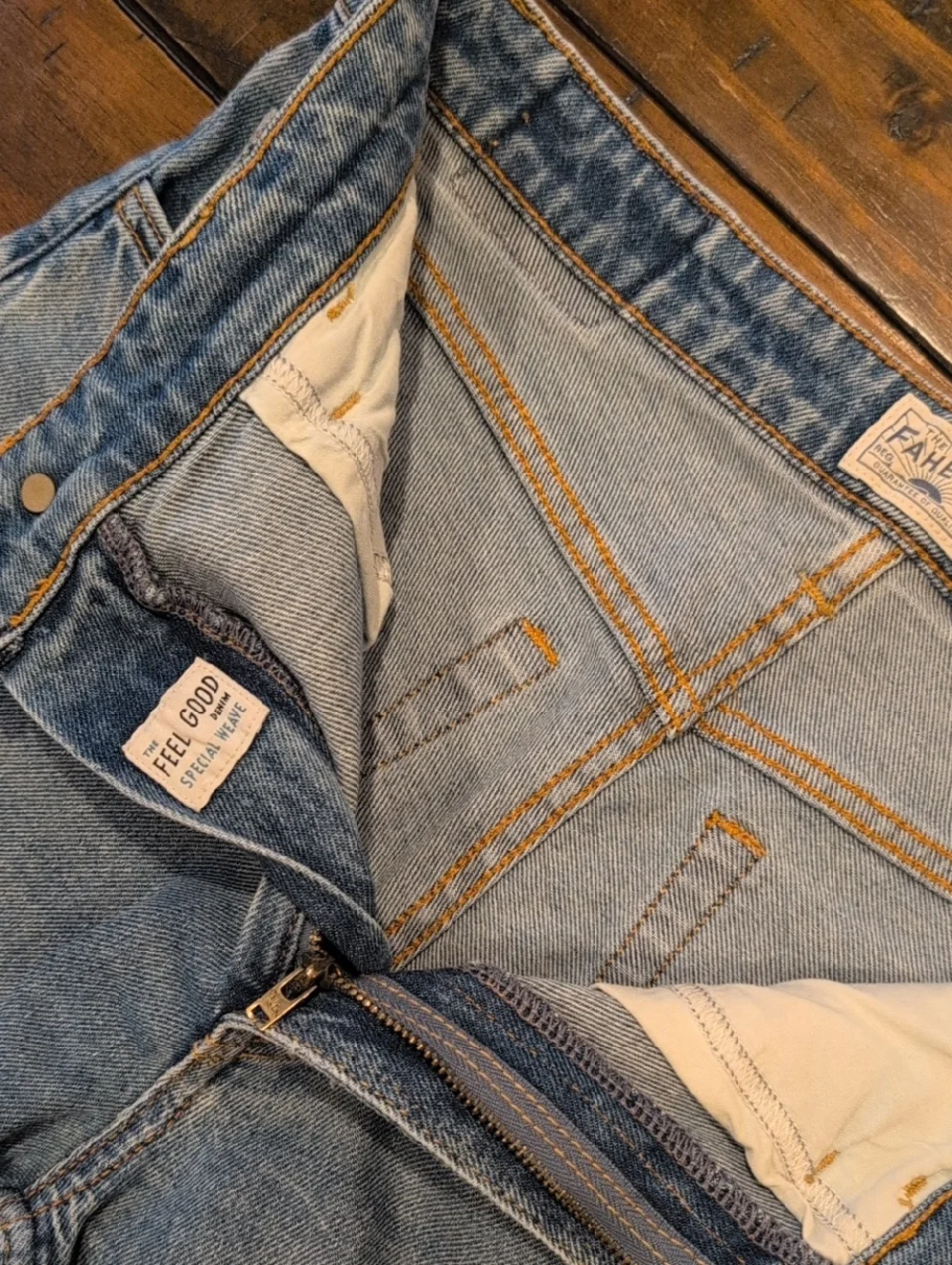 Faherty Slim Straight Leg Jeans Organic Cotton Feel Good Denim